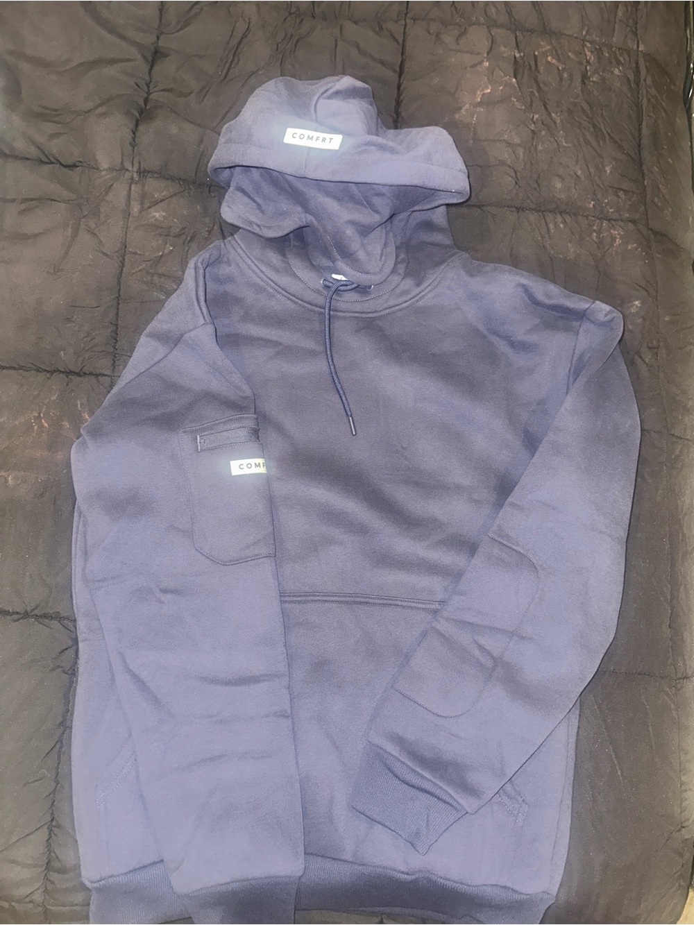 Comfort Navy Women's Pullover Hoodie - COMFRT